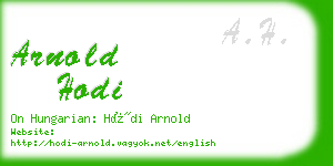 arnold hodi business card